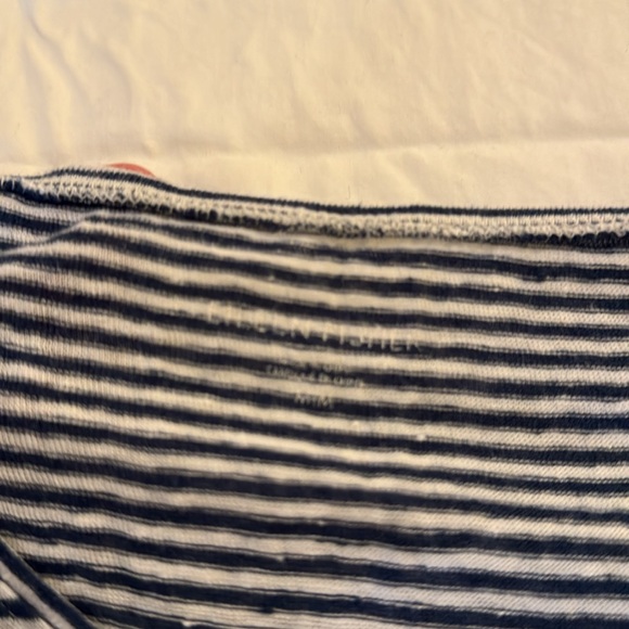 Eileen Fisher Loose linen tank blue stripes - Picture 4 of 5